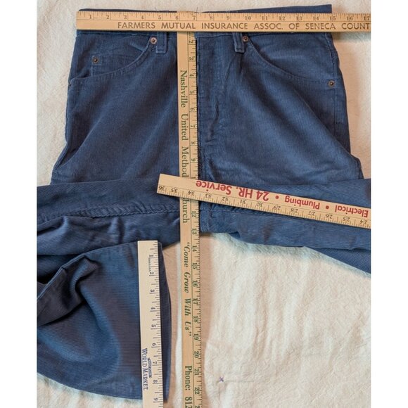 VTG Levi's 517 Blue Corduroy Cotton Bootcut Pants Size 30x33 USA Classic Western - Picture 8 of 9